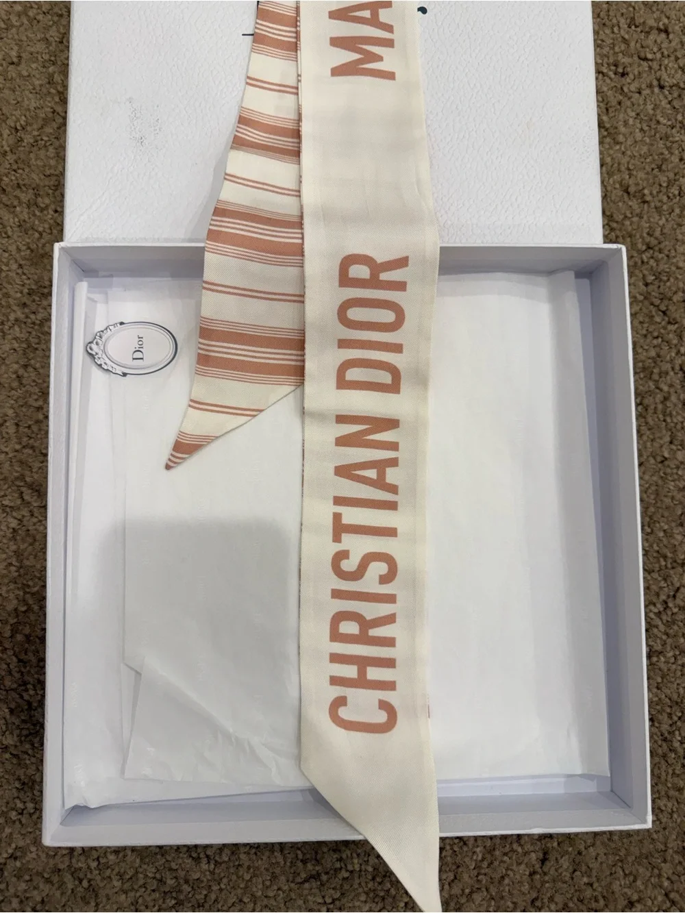 Limited Edition Christian Dior Marbella Pop-Up Mitzah Silk Scarf New in Box